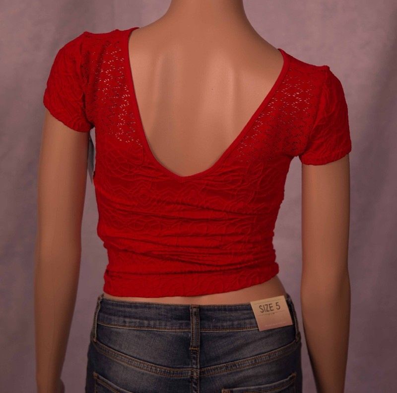 red stretch pants