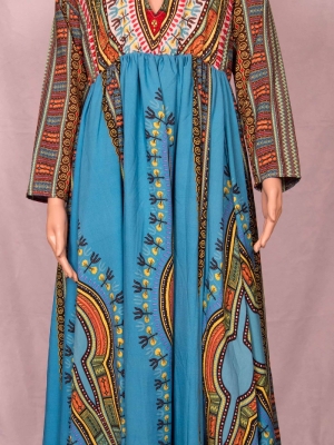 Dashiki Maxi Dress in Dresses