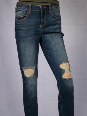 Dark Denim Capri Skinny in Bottoms