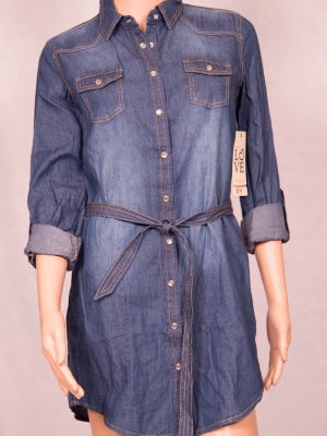 Chambray Tunic w/ Belt in Tops