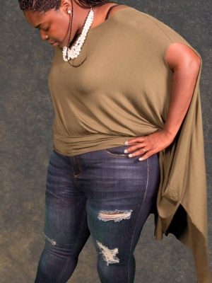 Dark Denim Boyfriend*Plus in Bottoms
