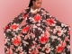 RED/BLACK LS CHIFFON MAXI DRESS*PLUS - $60.00