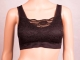 BLACK WIDE STRAP LACE CAMI BRA - $15.00