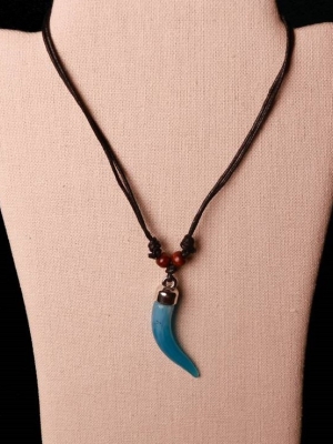 Blue Saber Tooth Necklace in Jewelry