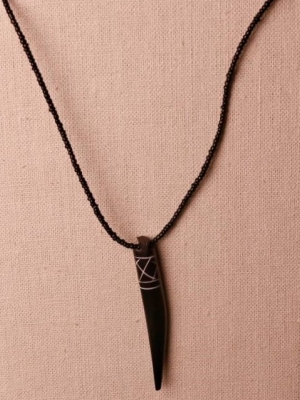 Black Saber Tooth Necklace in Jewelry