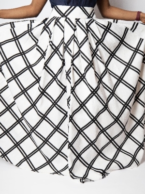 Black/White Maxi Skirt in Skirts