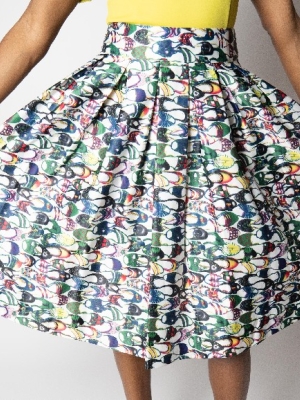 Shoes Print Flare in Skirts