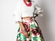 IVORY FLORAL SKIRT - $40.00