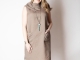 COWL NECK  LINEN DRESS - $45.00