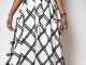 BLACK/WHITE MAXI SKIRT - $65.00