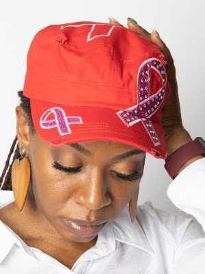 Breast cancer awareness hat in Hats