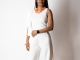IVORY JUMPSUIT W/ DOUBLE RUFFLE SLEEVE - $35.00