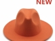 ORANGE FEDORA HAT - $35.00